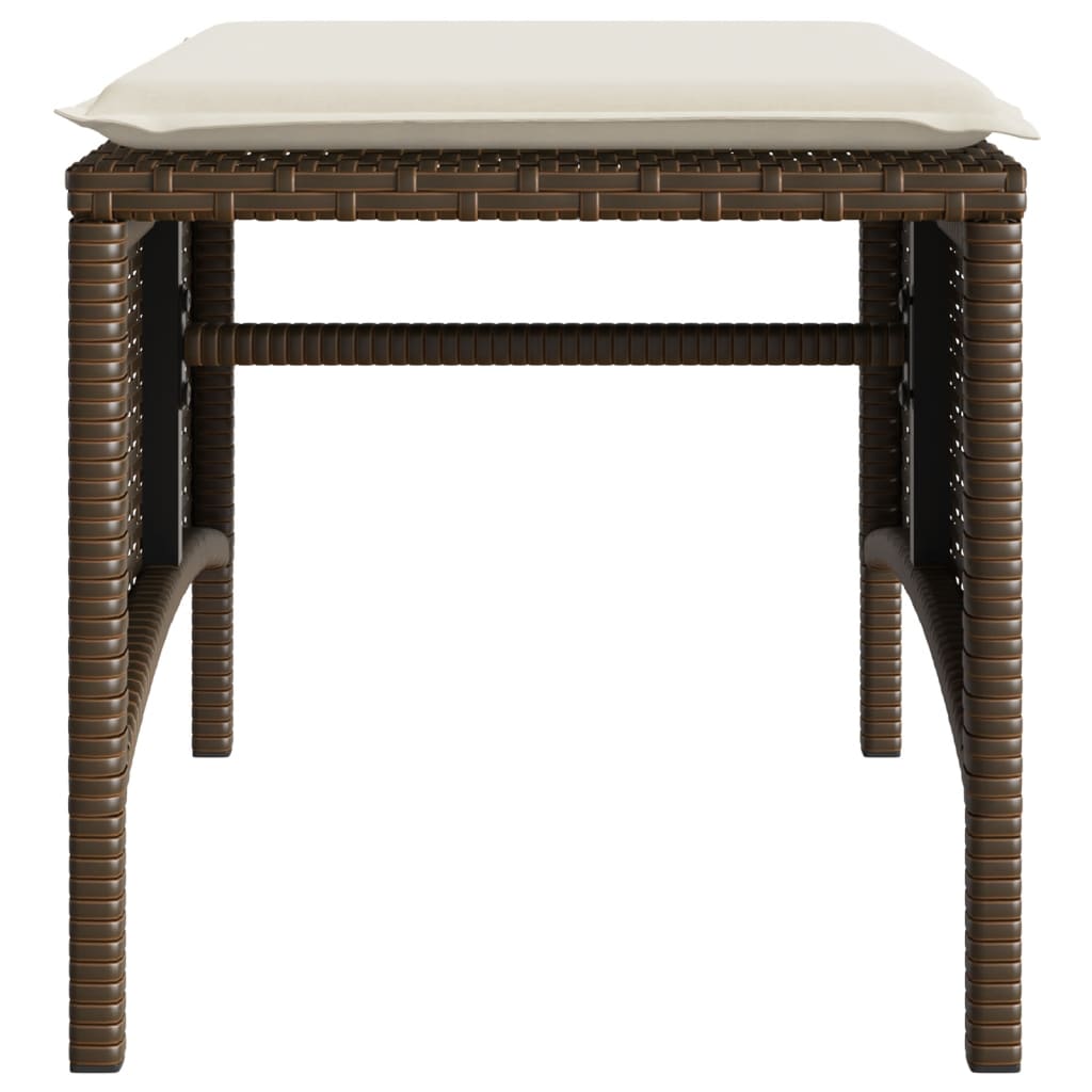 Canapea de grădină cu 2 locuri cu masă și scaune maro poliratan GartenMobel Dekor