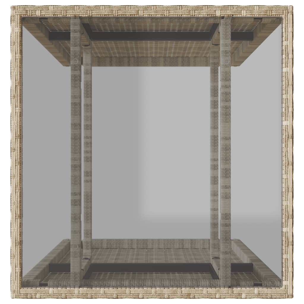 Set bistro cu perne, 3 piese, gri deschis, poliratan GartenMobel Dekor