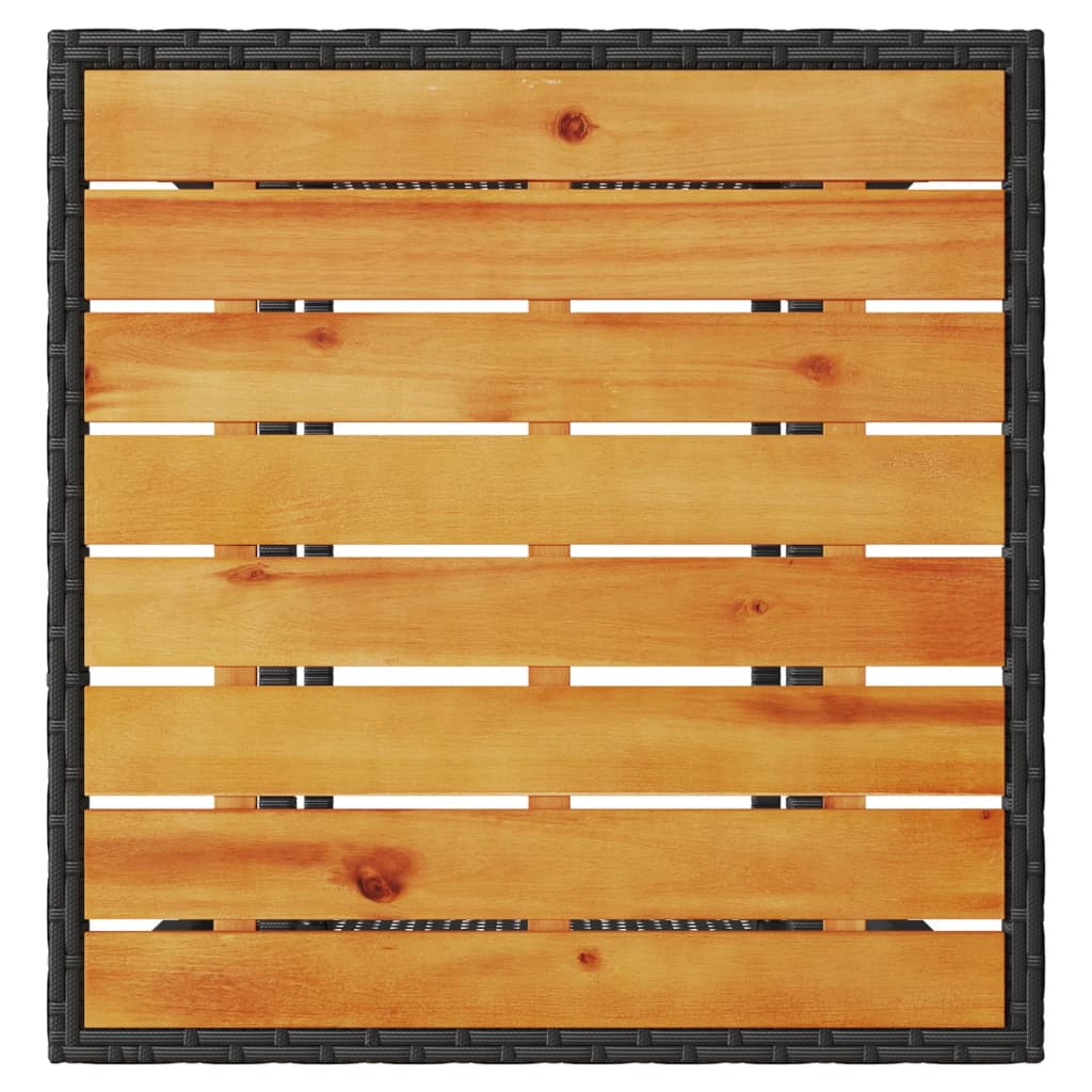 Set bistro cu perne, 3 piese, negru, poliratan GartenMobel Dekor