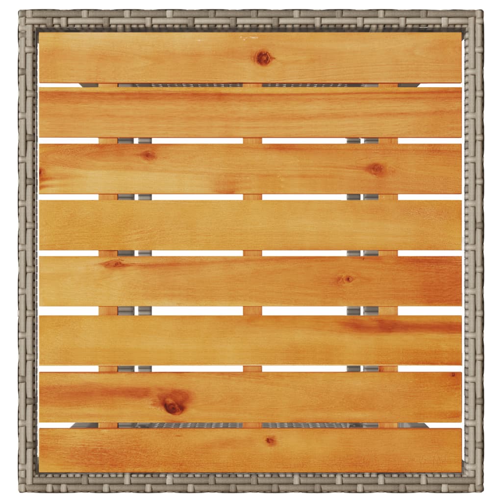 Set bistro de grădină cu perne, 3 piese, gri, poliratan GartenMobel Dekor