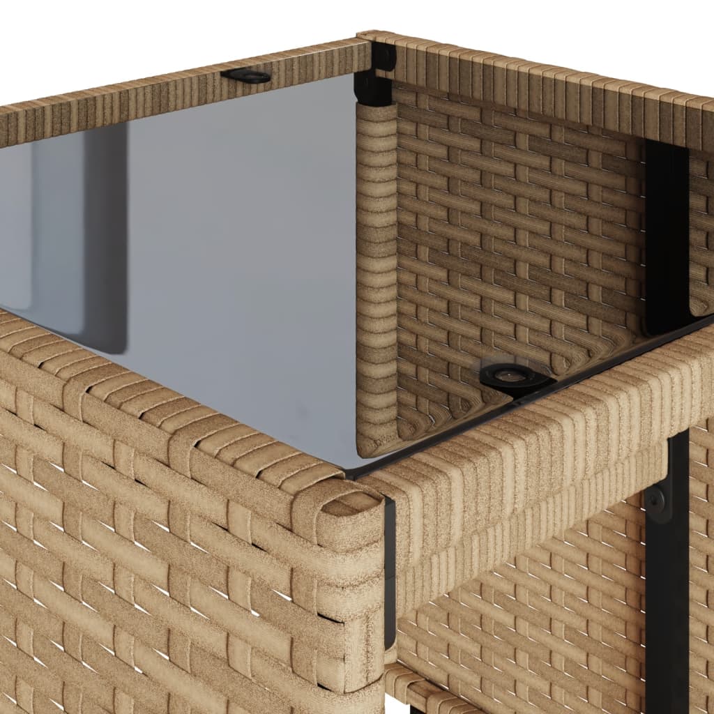 Set canapele de grădină, 4 piese, cu perne, bej, poliratan GartenMobel Dekor