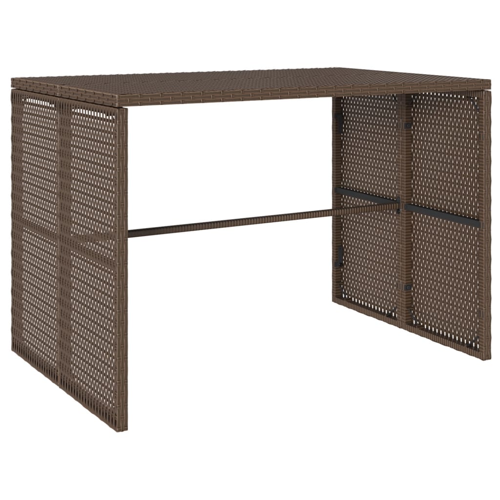 Set mobilier de grădină cu perne, 3 piese, maro, poliratan GartenMobel Dekor