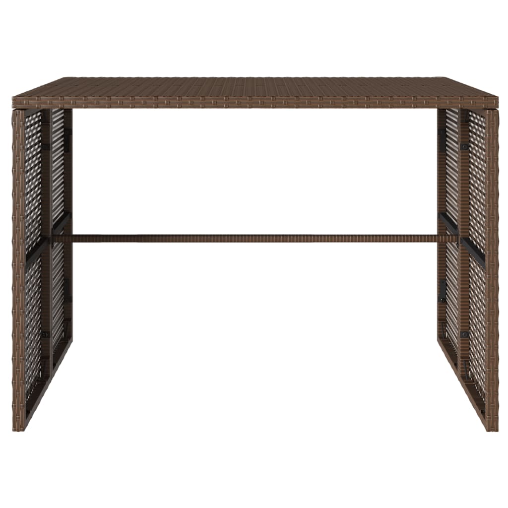 Set mobilier de grădină cu perne, 3 piese, maro, poliratan GartenMobel Dekor