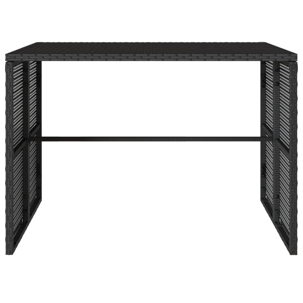 Set mobilier de grădină cu perne, 3 piese, negru, poliratan GartenMobel Dekor