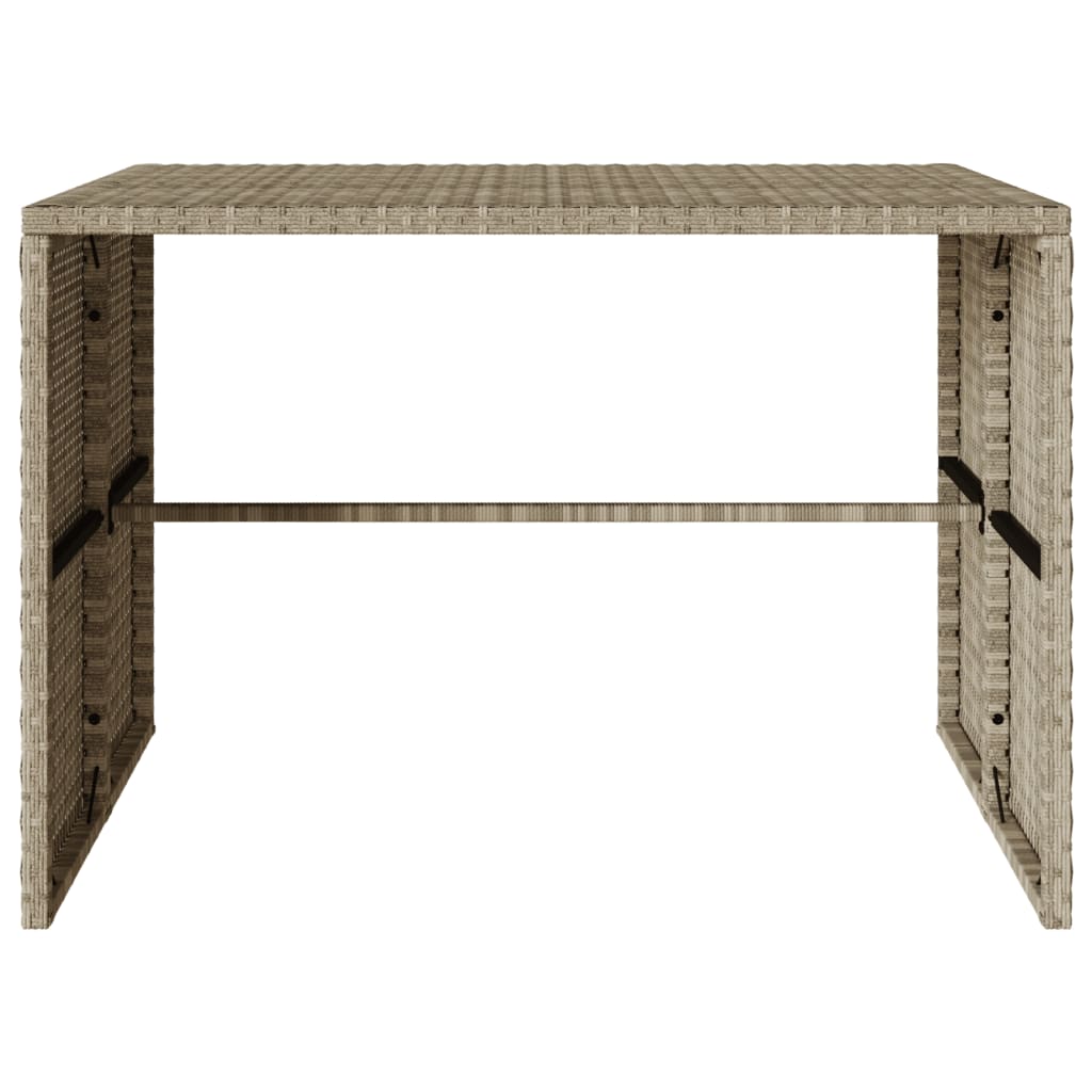 Set mobilier de grădină cu perne, 3 piese,gri deschis,poliratan GartenMobel Dekor