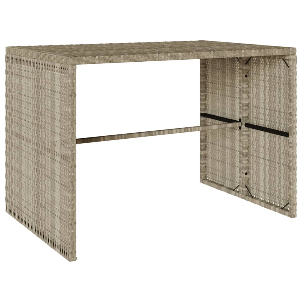 Set mobilier de grădină cu perne, 3 piese,gri deschis,poliratan GartenMobel Dekor