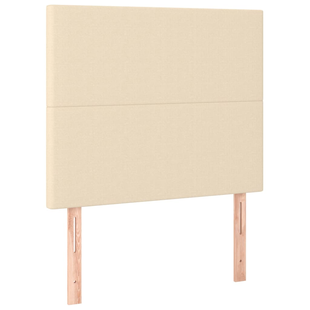 Pat box spring cu saltea, crem, 100x200 cm, textil GartenMobel Dekor