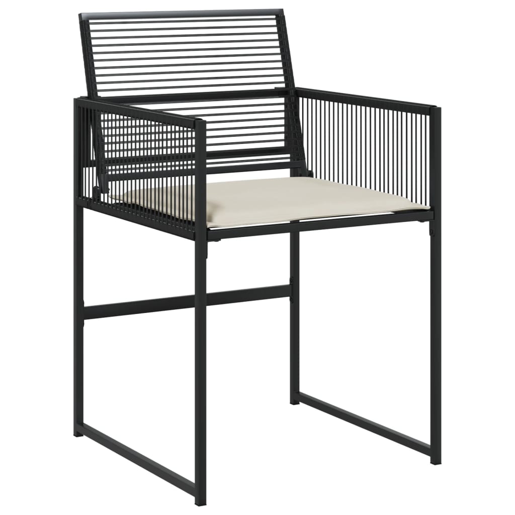 Set mobilier de grădină cu perne, 5 piese, negru, poliratan GartenMobel Dekor