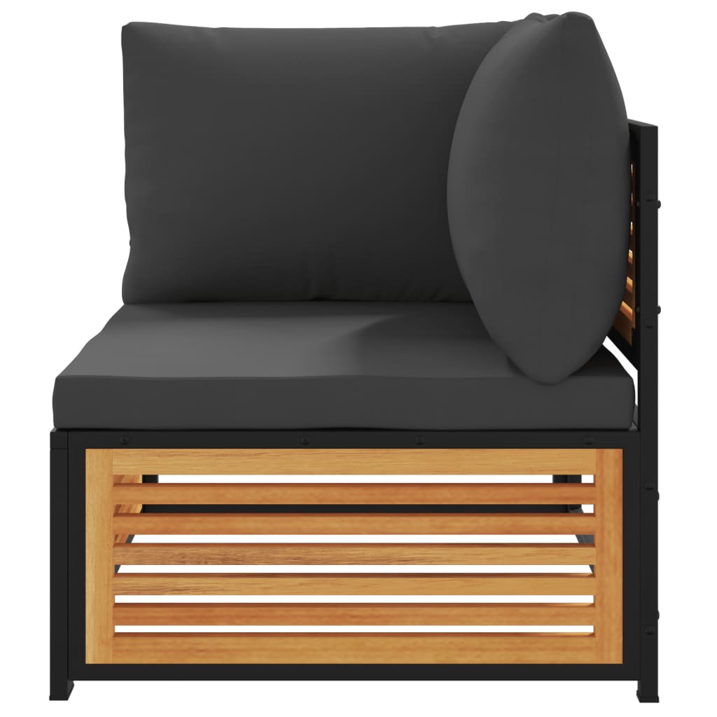 Canapea de colț de grădină, cu perne, lemn masiv acacia GartenMobel Dekor