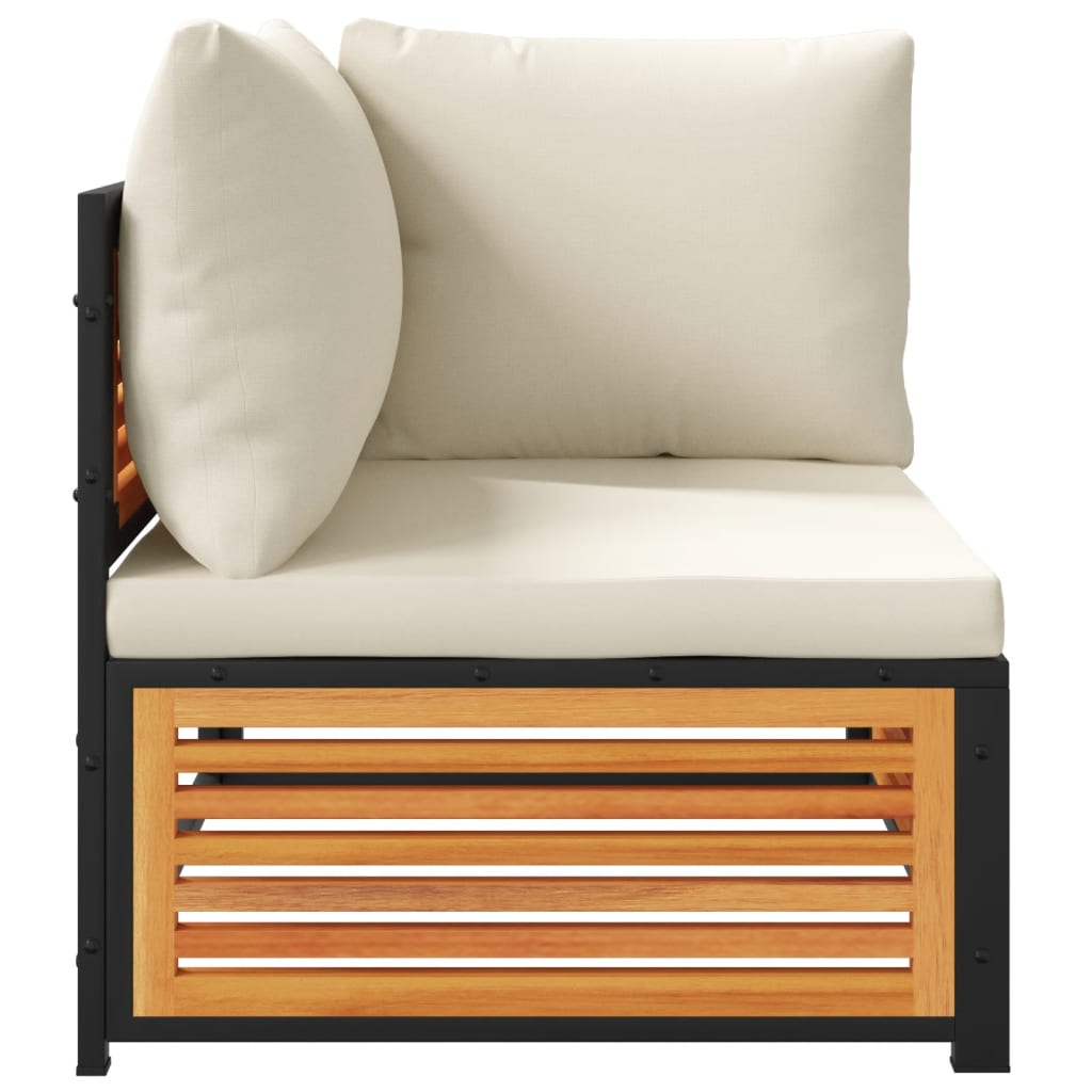 Canapea de colț de grădină, cu perne, lemn masiv acacia GartenMobel Dekor