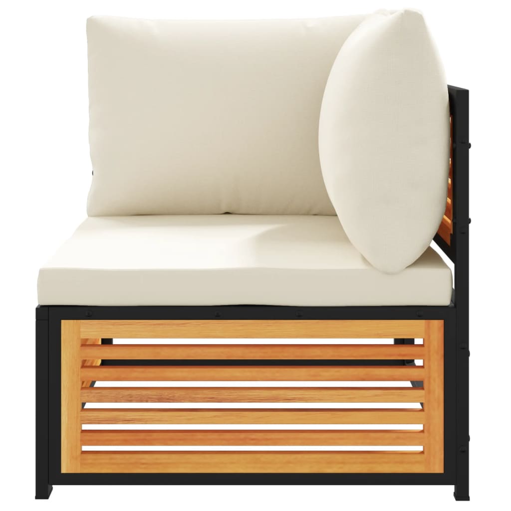 Canapea de colț de grădină, cu perne, lemn masiv acacia GartenMobel Dekor