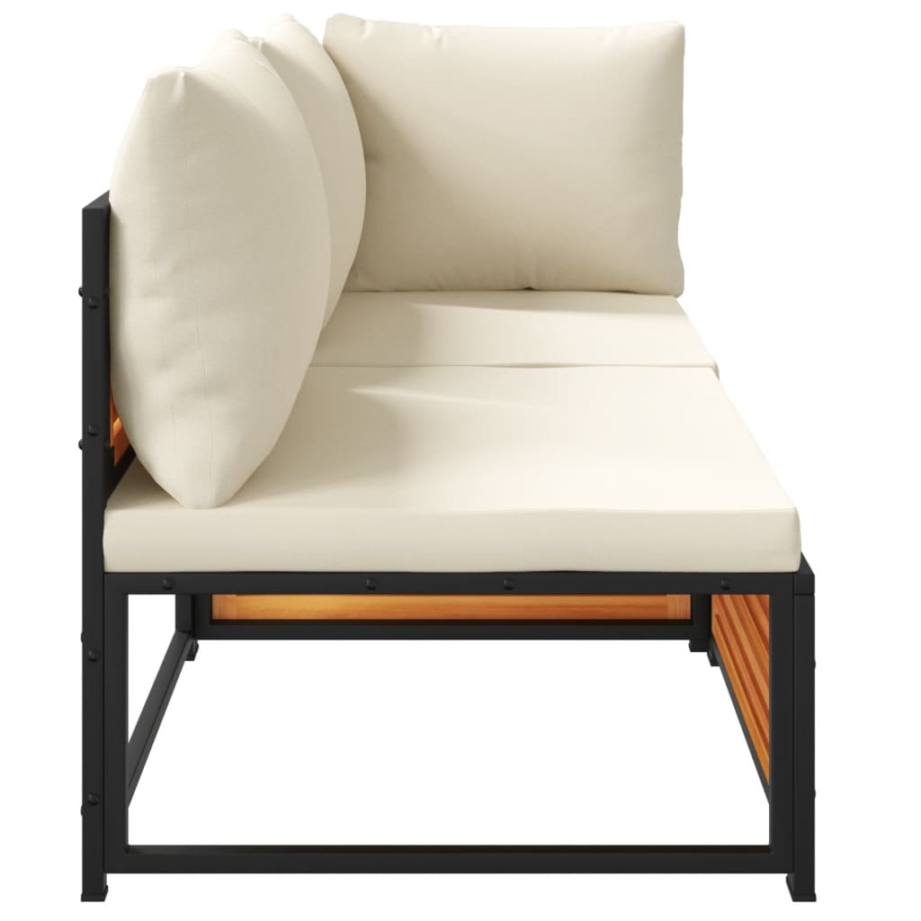 Canapea de grădină cu perne, 2 locuri, lemn masiv de acacia GartenMobel Dekor