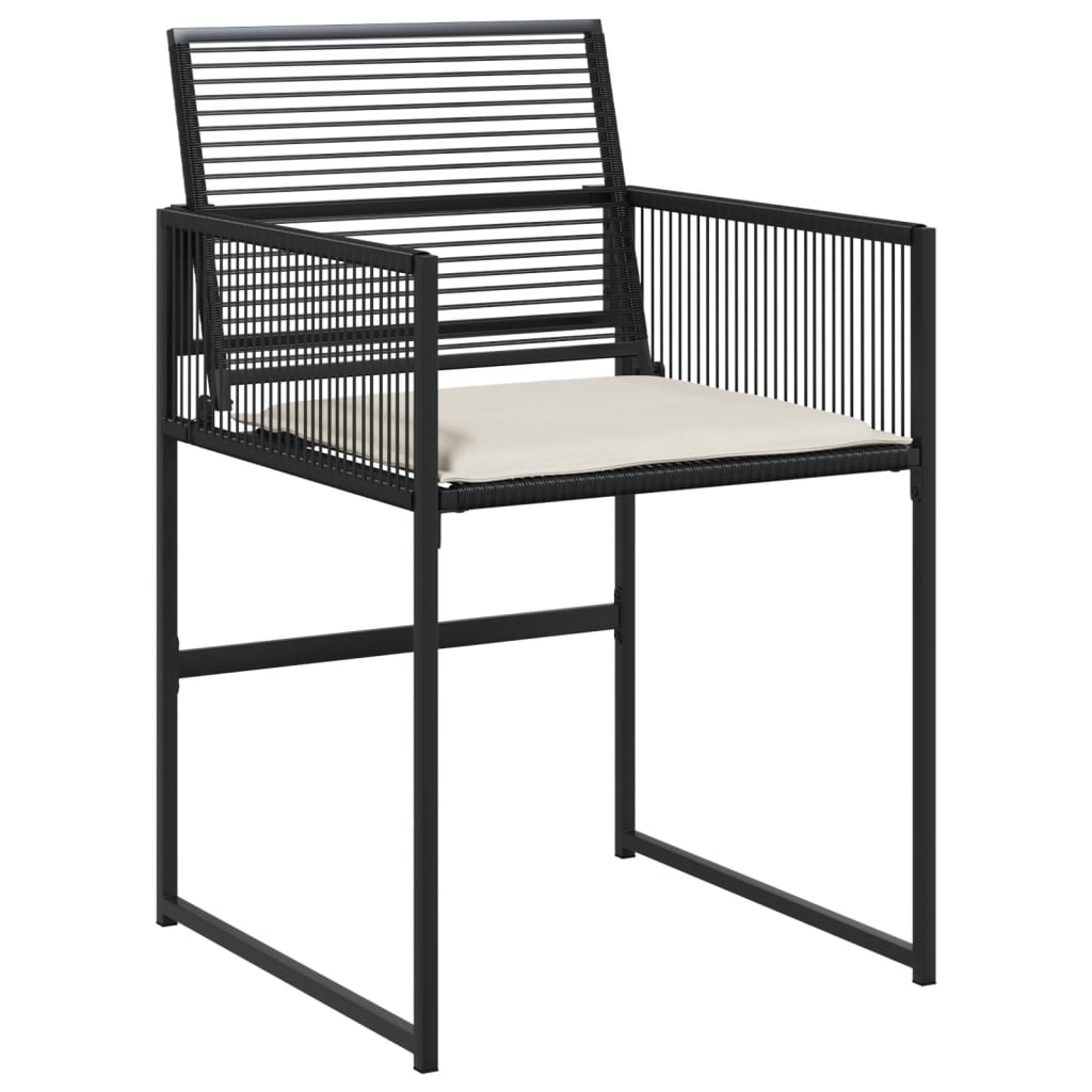 Set mobilier de grădină cu perne, 17 piese, negru, poliratan GartenMobel Dekor