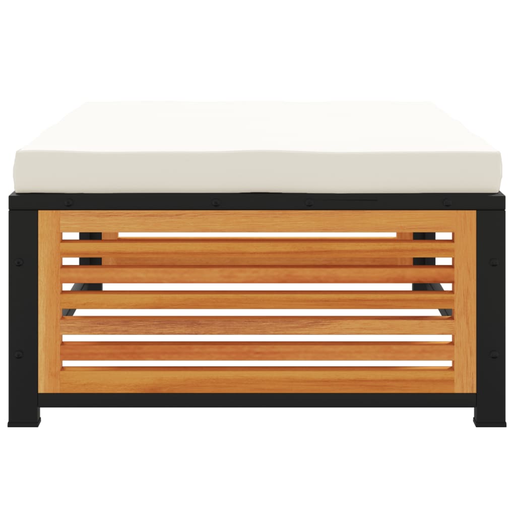 Taburet de grădină cu pernă 68x68x30 cm lemn masiv acacia GartenMobel Dekor