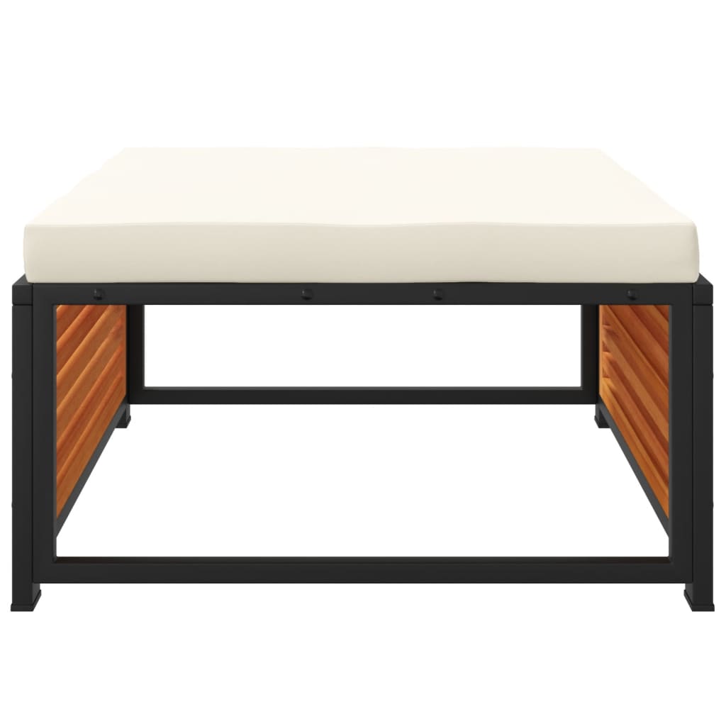 Taburet de grădină cu pernă 68x68x30 cm lemn masiv acacia GartenMobel Dekor