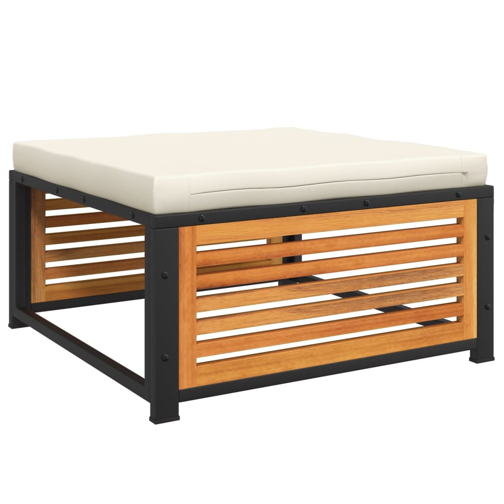 Taburet de grădină cu pernă 68x68x30 cm lemn masiv acacia GartenMobel Dekor