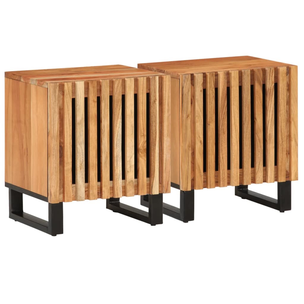 Noptiere, 2 buc., 40x33x46 cm, lemn masiv de acacia GartenMobel Dekor