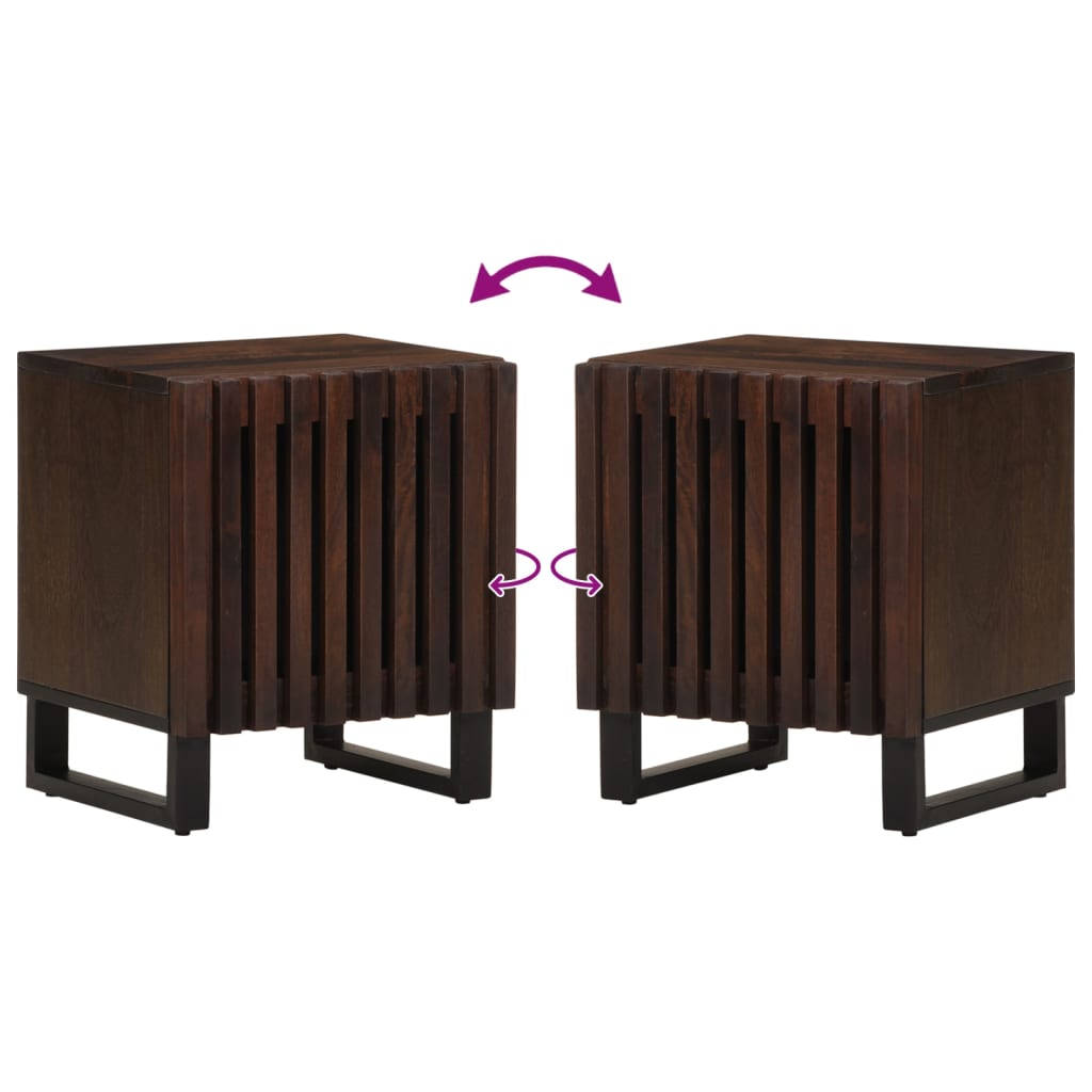 Noptiere, 2 buc., 40x33x46 cm, lemn masiv de acacia GartenMobel Dekor