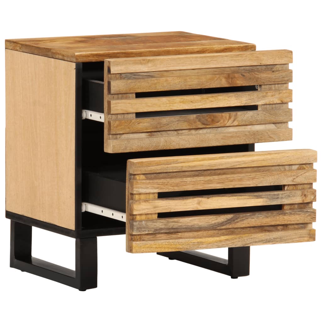 Noptiere, 2 buc., 40x33x46 cm, lemn masiv de mango brut GartenMobel Dekor