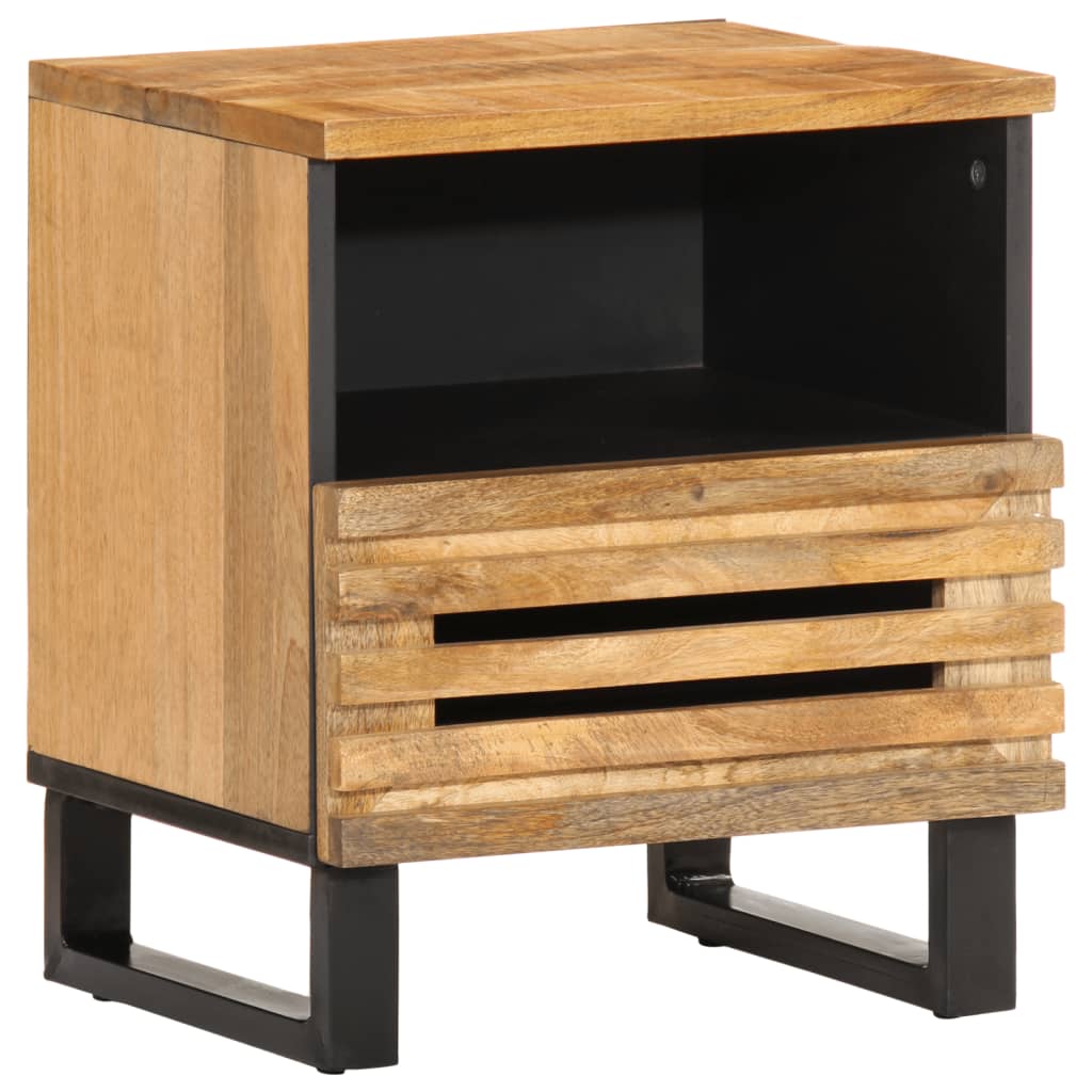 Noptiere, 2 buc., 40x33x46 cm, lemn masiv de mango brut GartenMobel Dekor