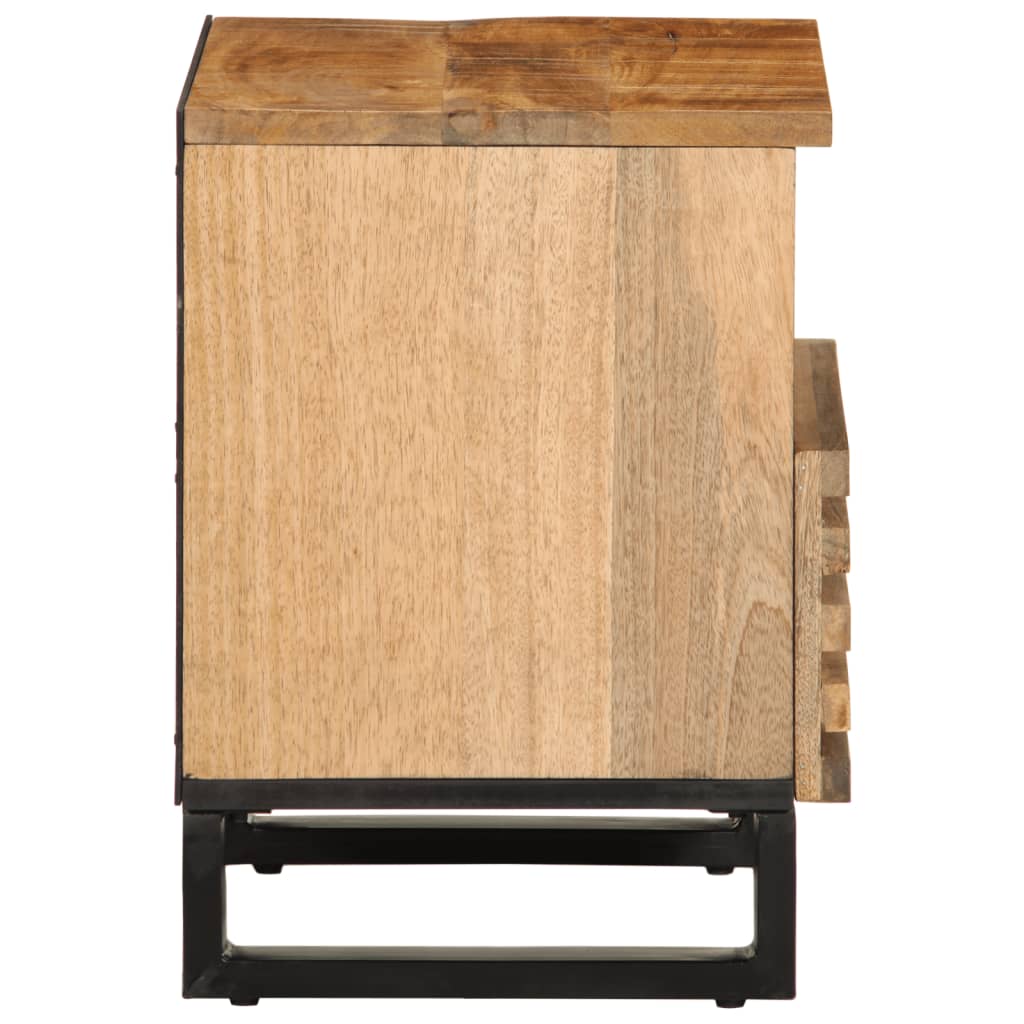 Noptiere, 2 buc., 40x33x46 cm, lemn masiv de mango brut GartenMobel Dekor
