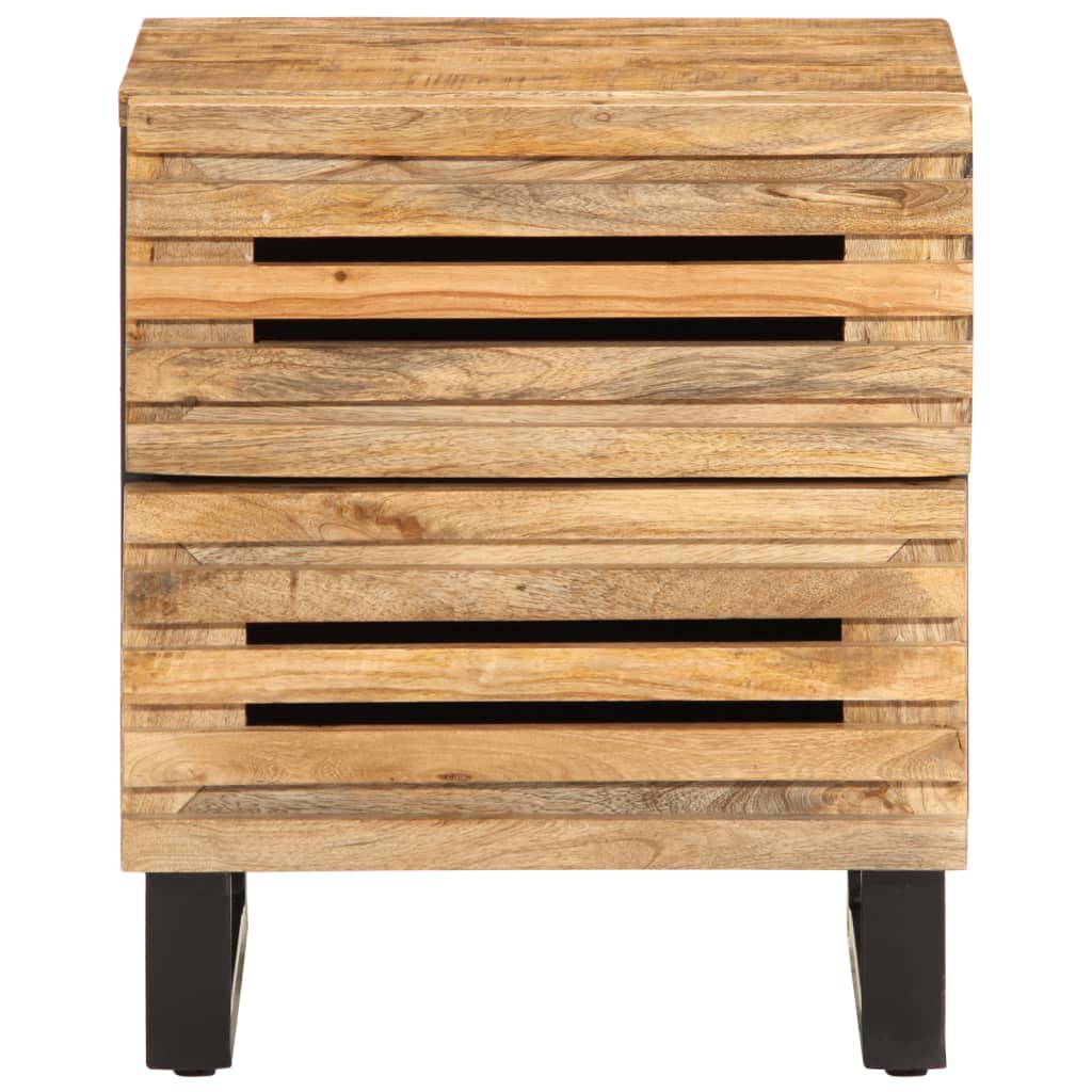 Noptiere, 2 buc., 40x33x46 cm, lemn masiv de mango brut GartenMobel Dekor