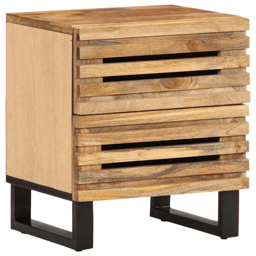 Noptiere, 2 buc., 40x33x46 cm, lemn masiv de mango brut GartenMobel Dekor
