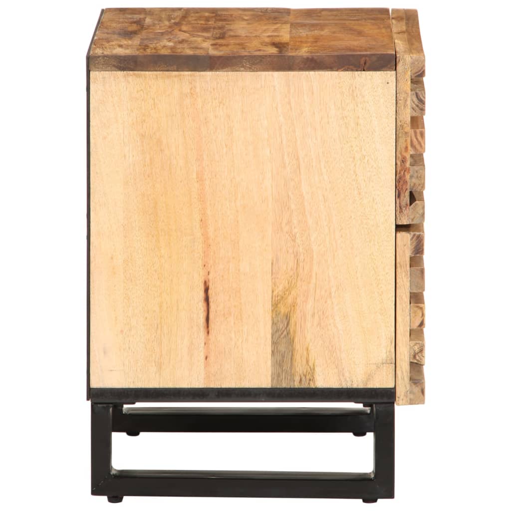 Noptiere, 2 buc., 40x33x46 cm, lemn masiv de mango brut GartenMobel Dekor