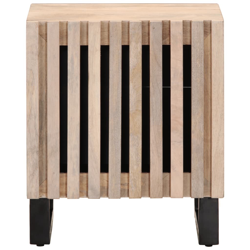 Noptiere, 2 buc., 40x33x46 cm, lemn masiv mango albit GartenMobel Dekor