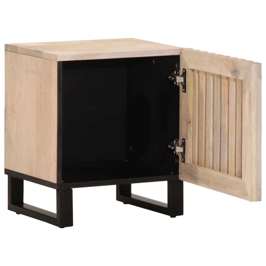 Noptiere, 2 buc., 40x33x46 cm, lemn masiv mango albit GartenMobel Dekor