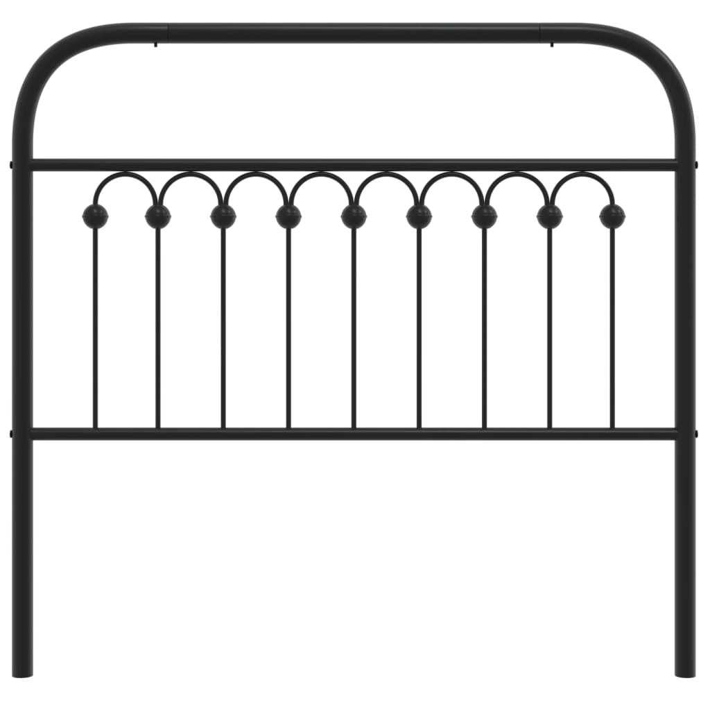 Tăblie de pat metalică, negru, 100 cm GartenMobel Dekor