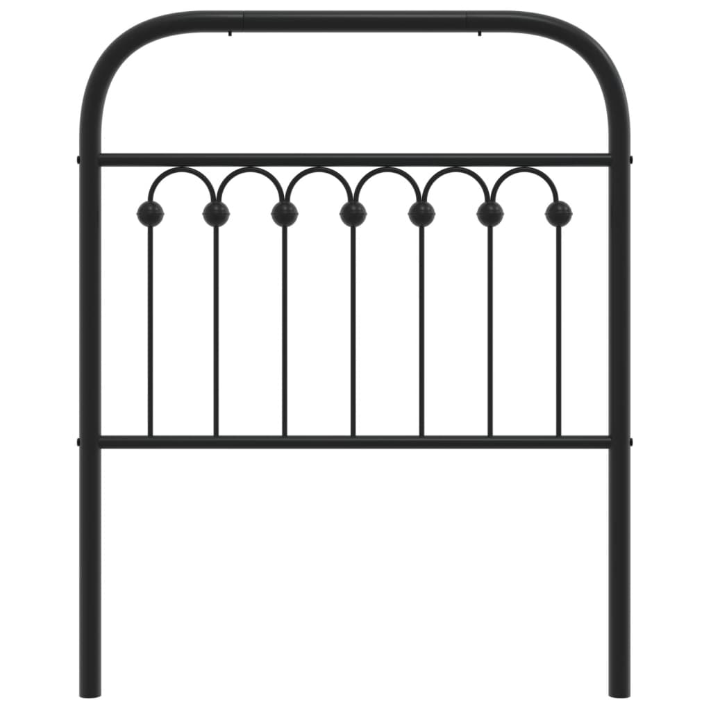 Tăblie de pat metalică, negru, 75 cm GartenMobel Dekor