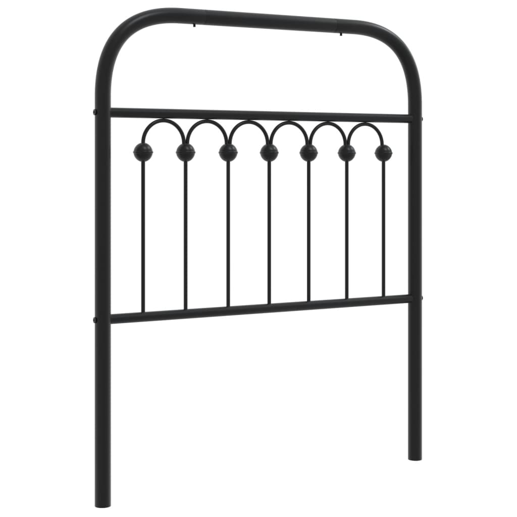 Tăblie de pat metalică, negru, 80 cm GartenMobel Dekor