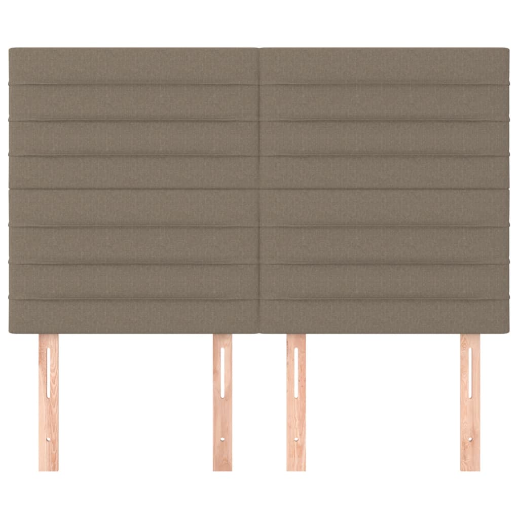 Tăblii de pat, 4 buc, gri taupe, 72x5x78/88 cm, textil GartenMobel Dekor