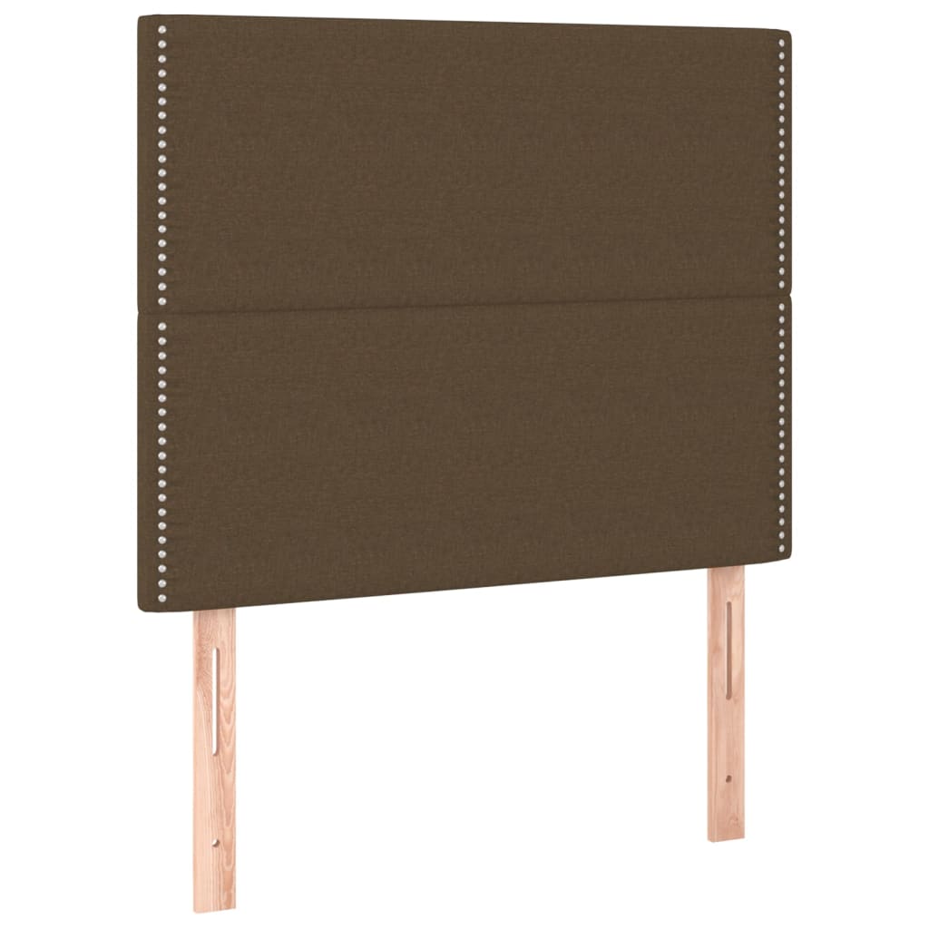 Pat box spring cu saltea, maro închis, 80x200 cm, textil GartenMobel Dekor