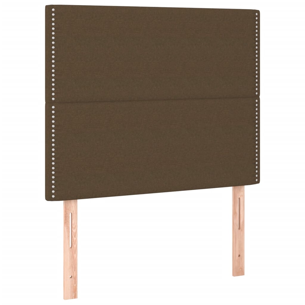 Pat box spring cu saltea, maro închis, 90x200 cm, textil GartenMobel Dekor