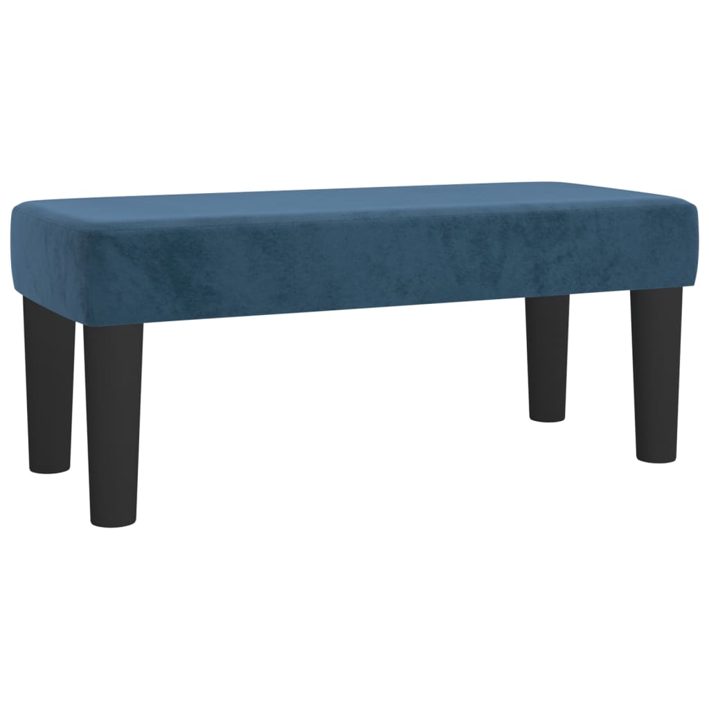 Pat box spring cu saltea, albastru închis, 100x200 cm, catifea GartenMobel Dekor