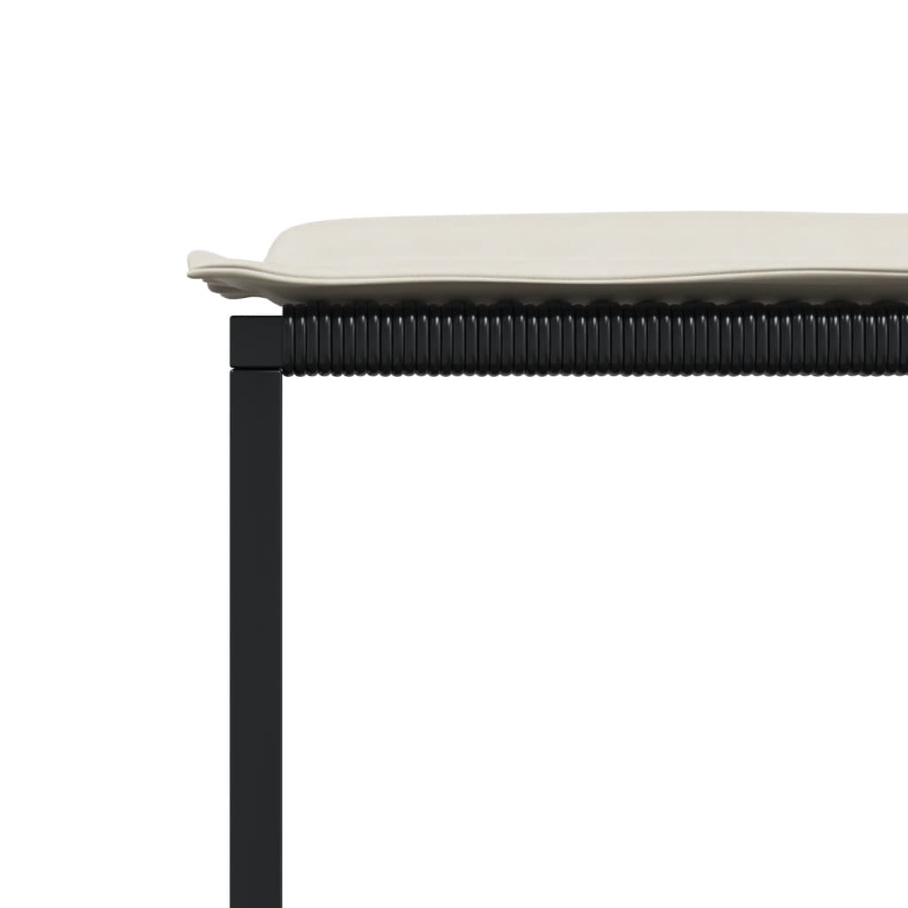 Set mobilier de exterior cu perne, 11 piese, negru, poliratan GartenMobel Dekor