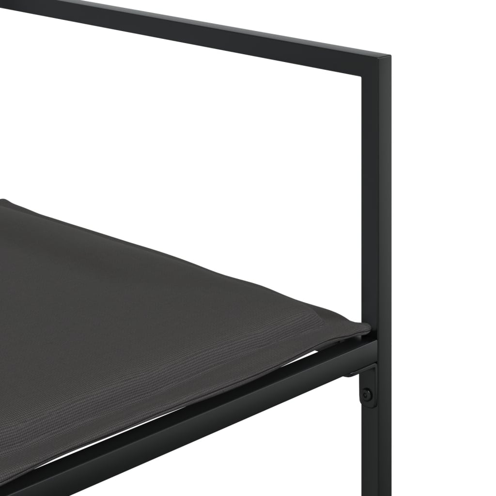 Set mobilier de grădină, 13 piese, cu perne, negru, textilenă GartenMobel Dekor