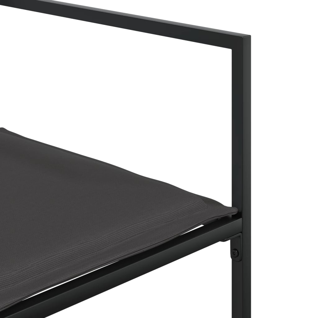 Set mobilier de grădină, 17 piese, cu perne, negru, textilenă GartenMobel Dekor