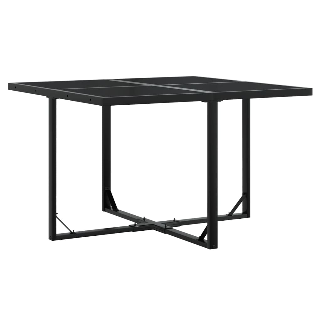 Set mobilier de grădină, 5 piese, cu perne, negru, textilenă GartenMobel Dekor