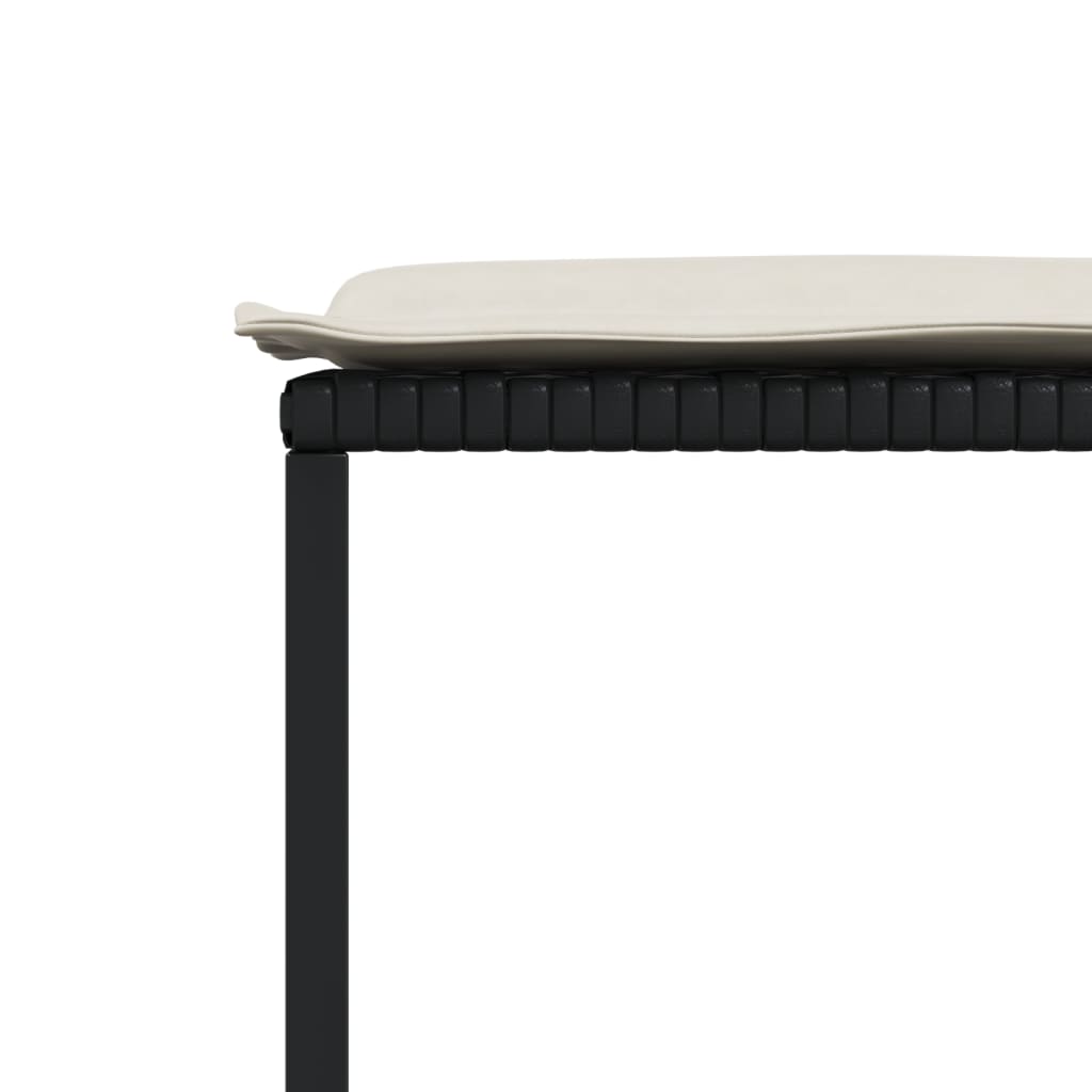 Set mobilier de grădină cu perne, 15 piese, negru, poliratan GartenMobel Dekor