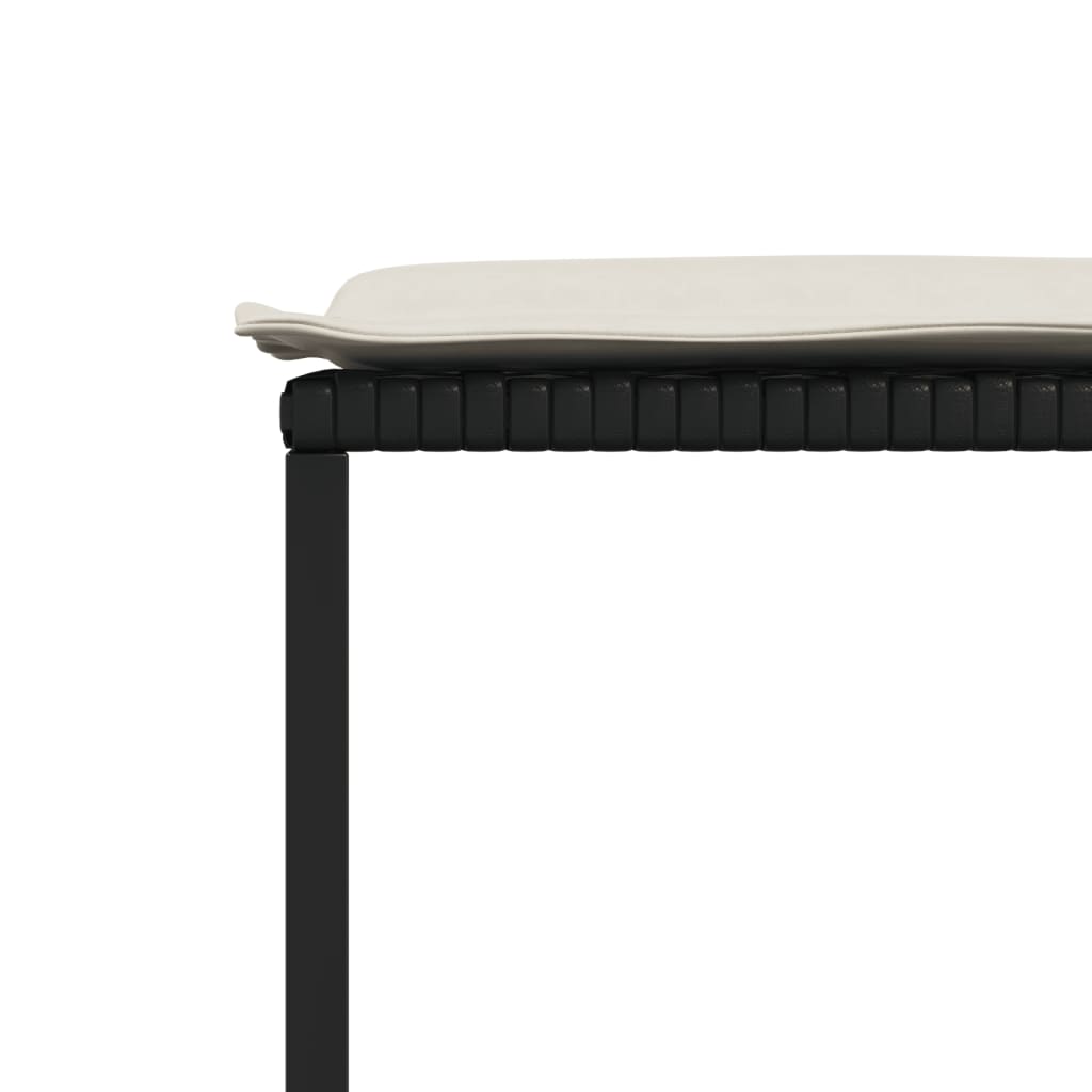 Set mobilier de grădină cu perne, 17 piese, negru, poliratan GartenMobel Dekor