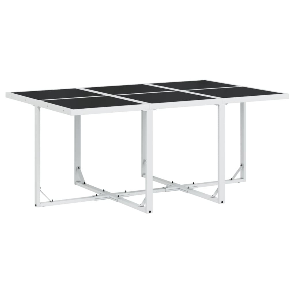 Set mobilier de grădină, 11 piese, cu perne, alb, textilenă GartenMobel Dekor