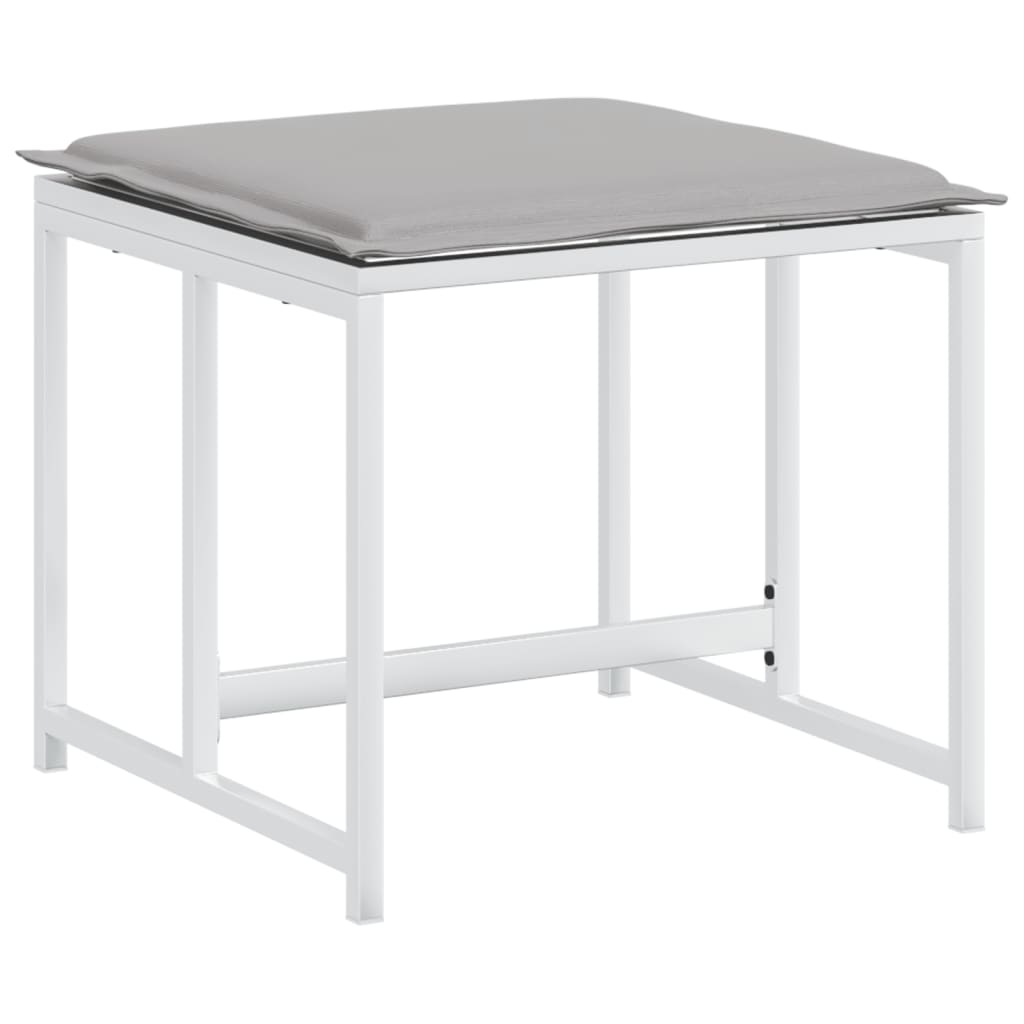 Set mobilier de grădină, 17 piese, cu perne, alb, textilenă GartenMobel Dekor