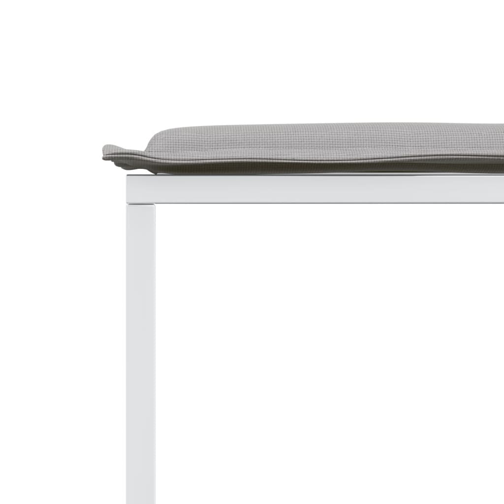 Set mobilier de grădină, 9 piese, cu perne, alb, textilenă GartenMobel Dekor