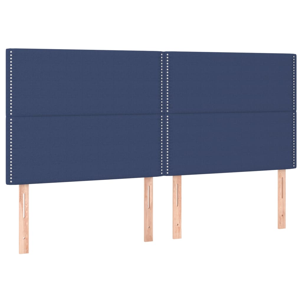 Pat box spring cu saltea, albastru, 180x200 cm, material textil GartenMobel Dekor