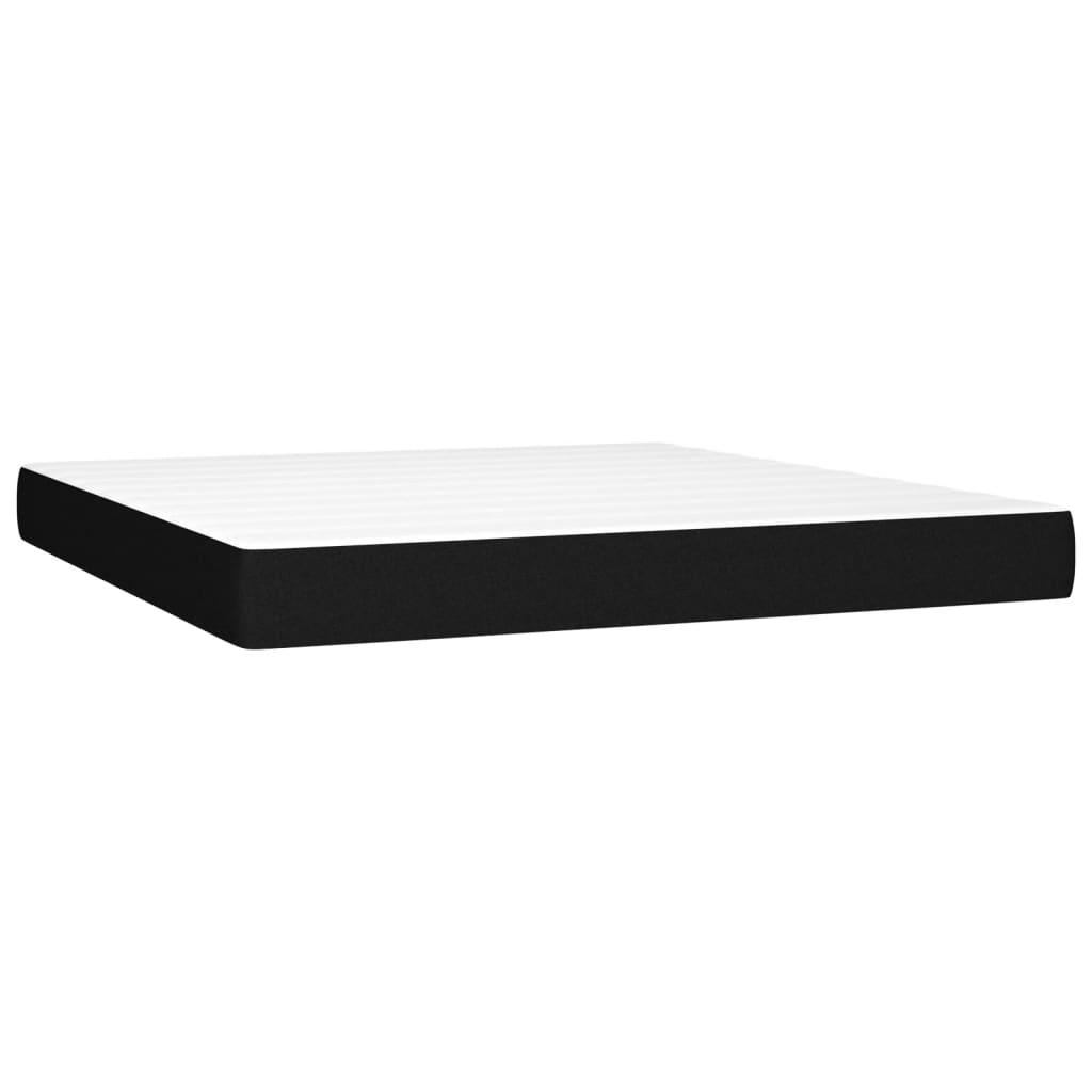 Pat box spring cu saltea, negru, 180x200 cm, catifea GartenMobel Dekor