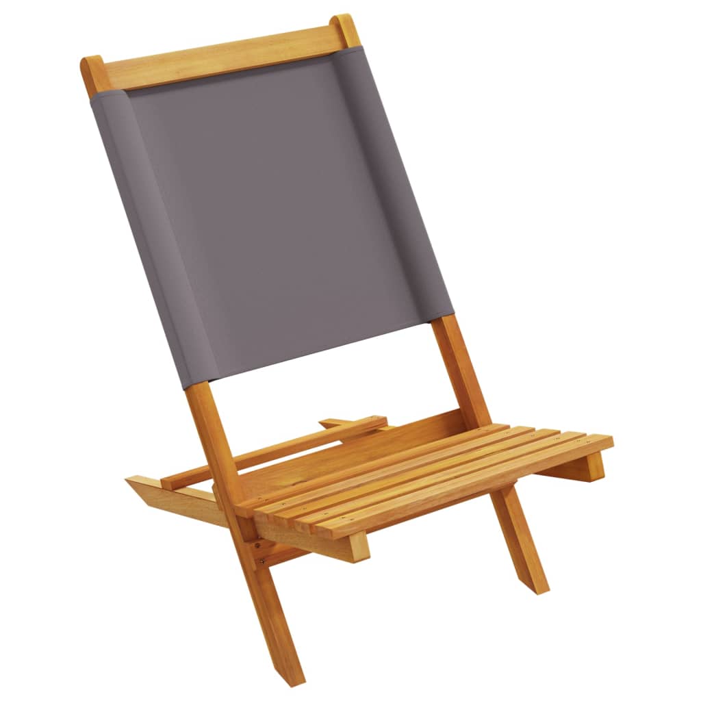 Scaune de grădină pliabile 6 buc., textil antracit/lemn masiv GartenMobel Dekor
