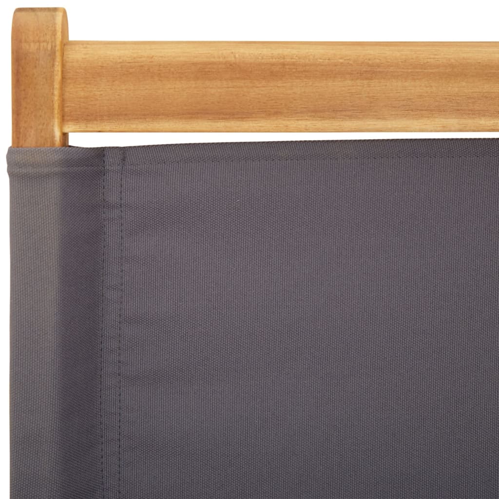 Scaune de grădină pliabile 6 buc., textil antracit/lemn masiv GartenMobel Dekor